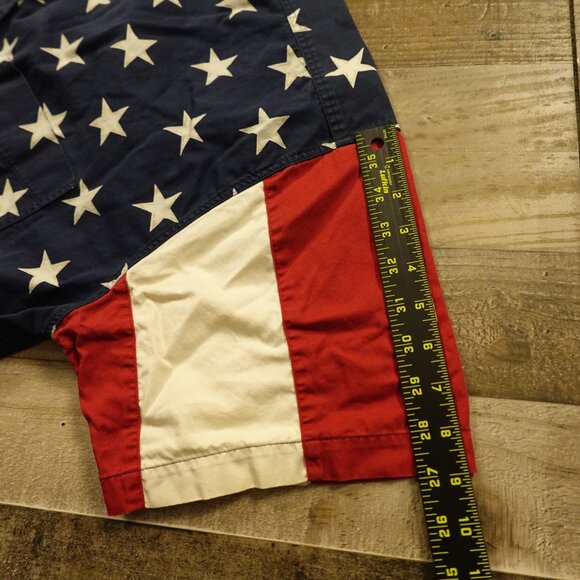 Chaps Ralph Lauren Flag Shirt Men’s Large Red White Blue Stars Stripes USA - Picture 8 of 11